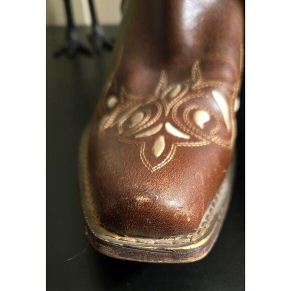 Durango Crush Brown Ladies Pull On Westin Leather Boots Size US 9M - Picture 9 of 11